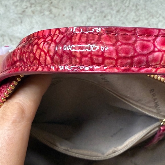 🛢️Brahmin Red Claire Melbourne Barrel Bag - Picture 12 of 13
